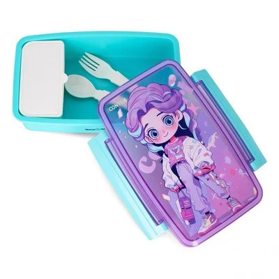 Cite Girl Pink Kids Bento Lunch Box with Spoon & Fork by Nova
