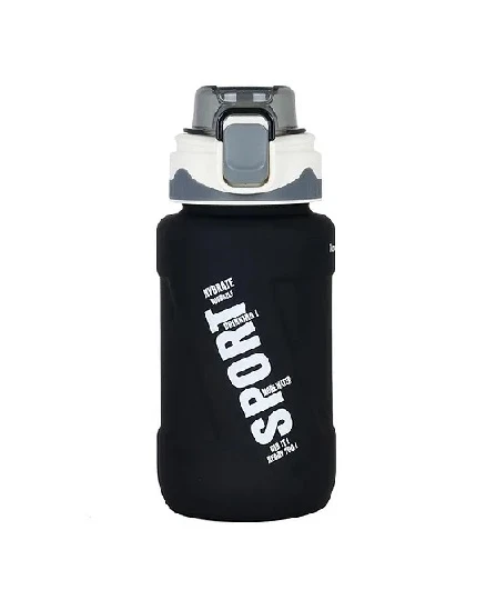 Black Kids Water Bottle 550ml with Straw by Nova