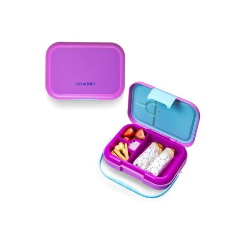 4 Compartment Lunch Box - Mat Pink, Eazy Kids