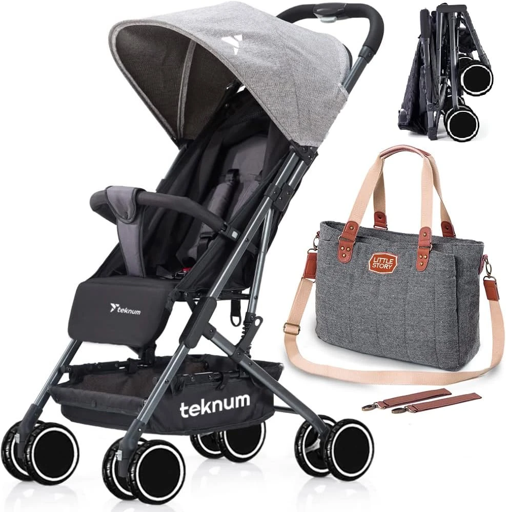 Stroller Diaper Bag Combo - Grey