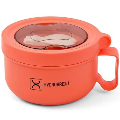 Lunch Box with Folding Spoon - Pink