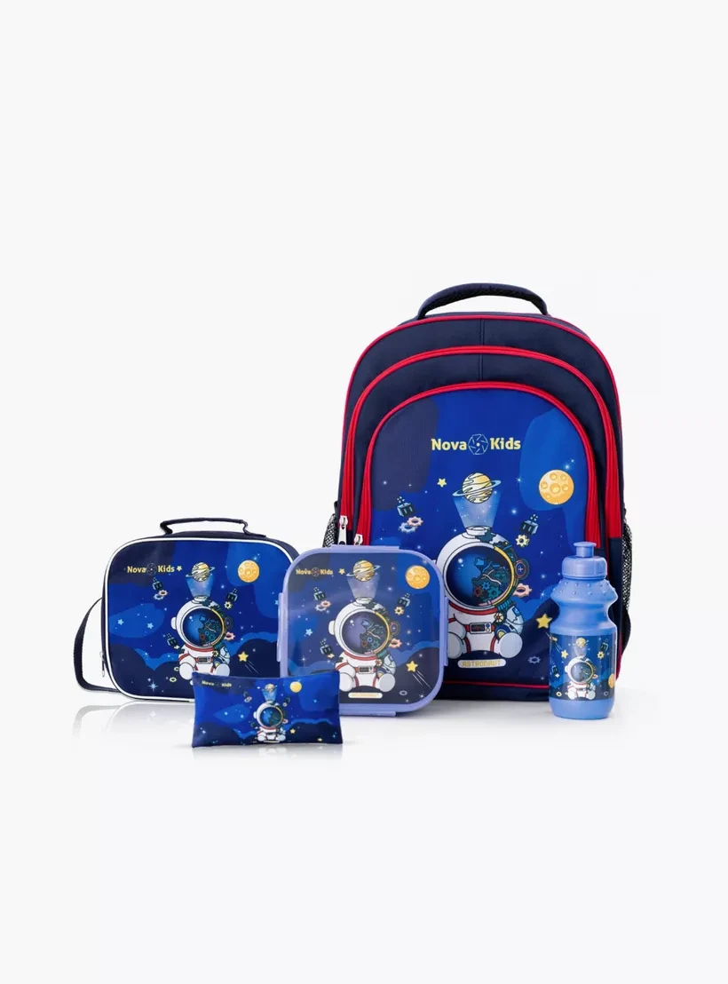 16 Inch School Bag Set of 5 - Astronaut - Blue