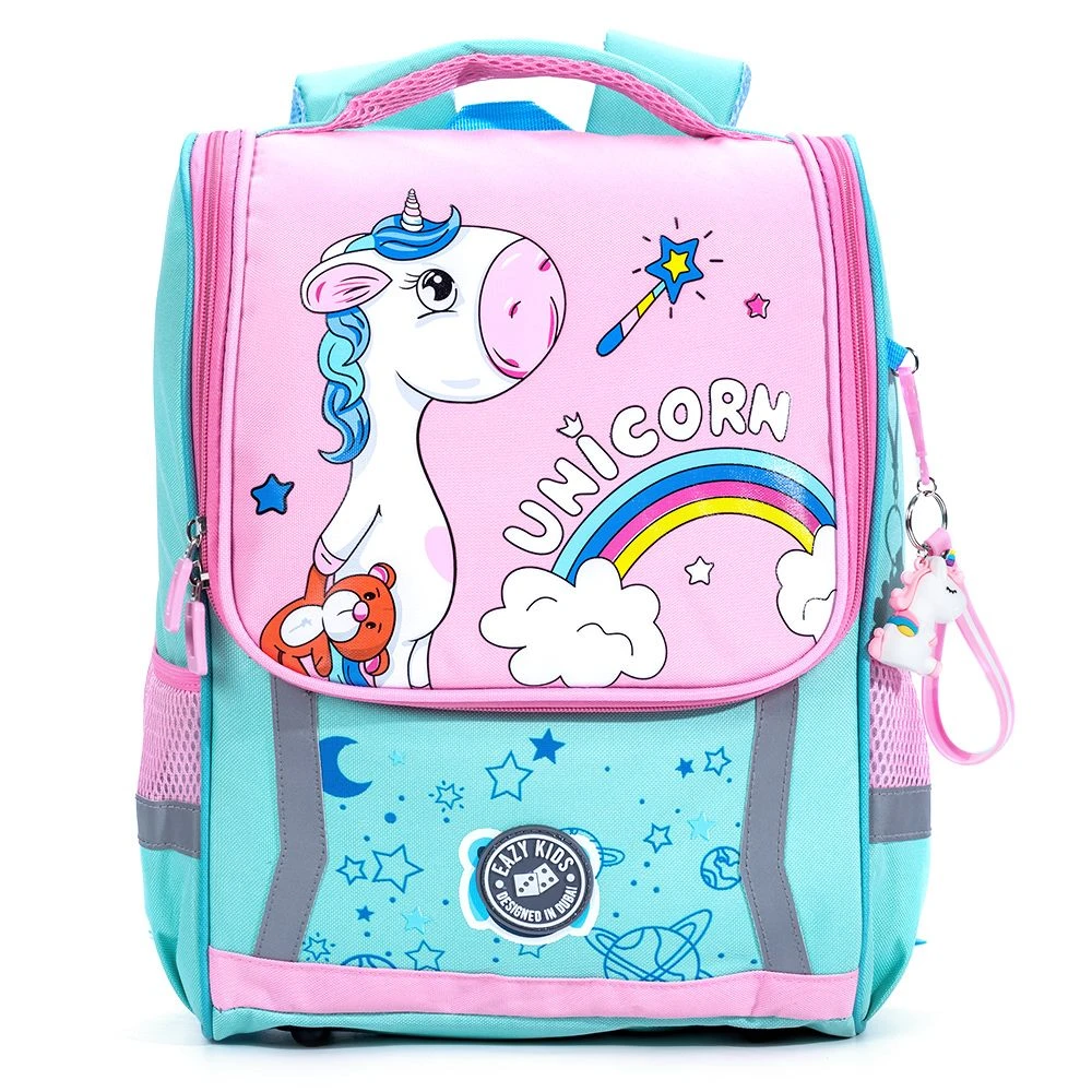 School Bag Unicorn - Green + Pink