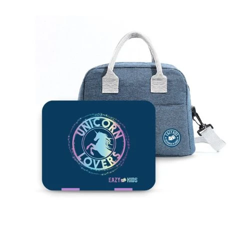 Bento Box with Lunch Bag & Cutter Set - Unicorn Lovers