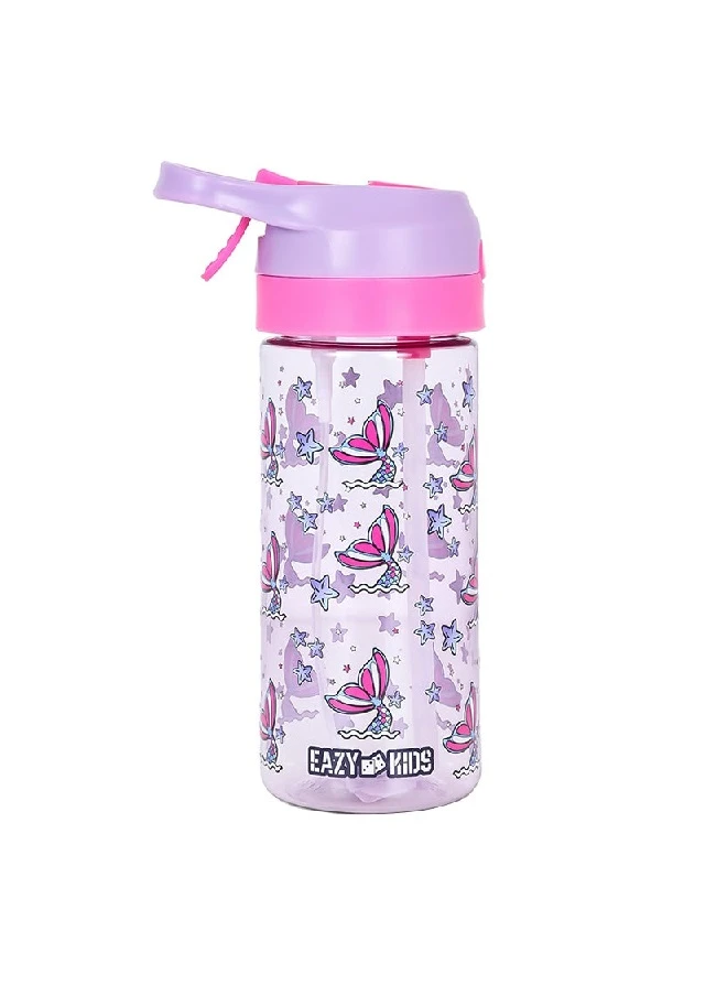 Tritan Water Bottle with Spray Mermaid Pink, 420ml