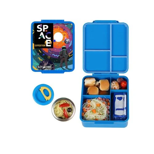 Jumbo Bento Box with Insulated Jar - Space Expedition Blue
