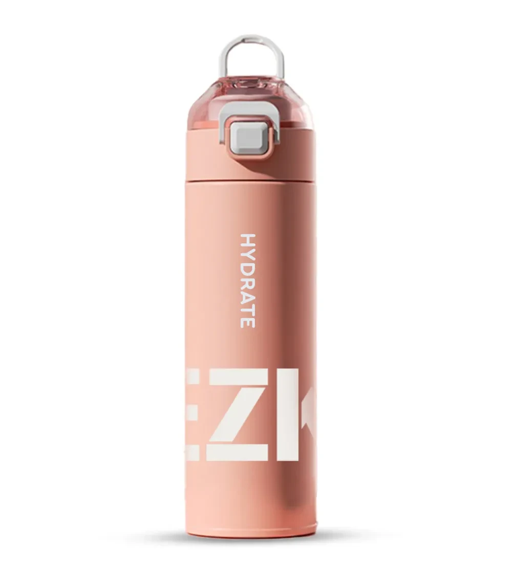 Double Wall Insulated Travel Water Bottle - Pink, 550ml