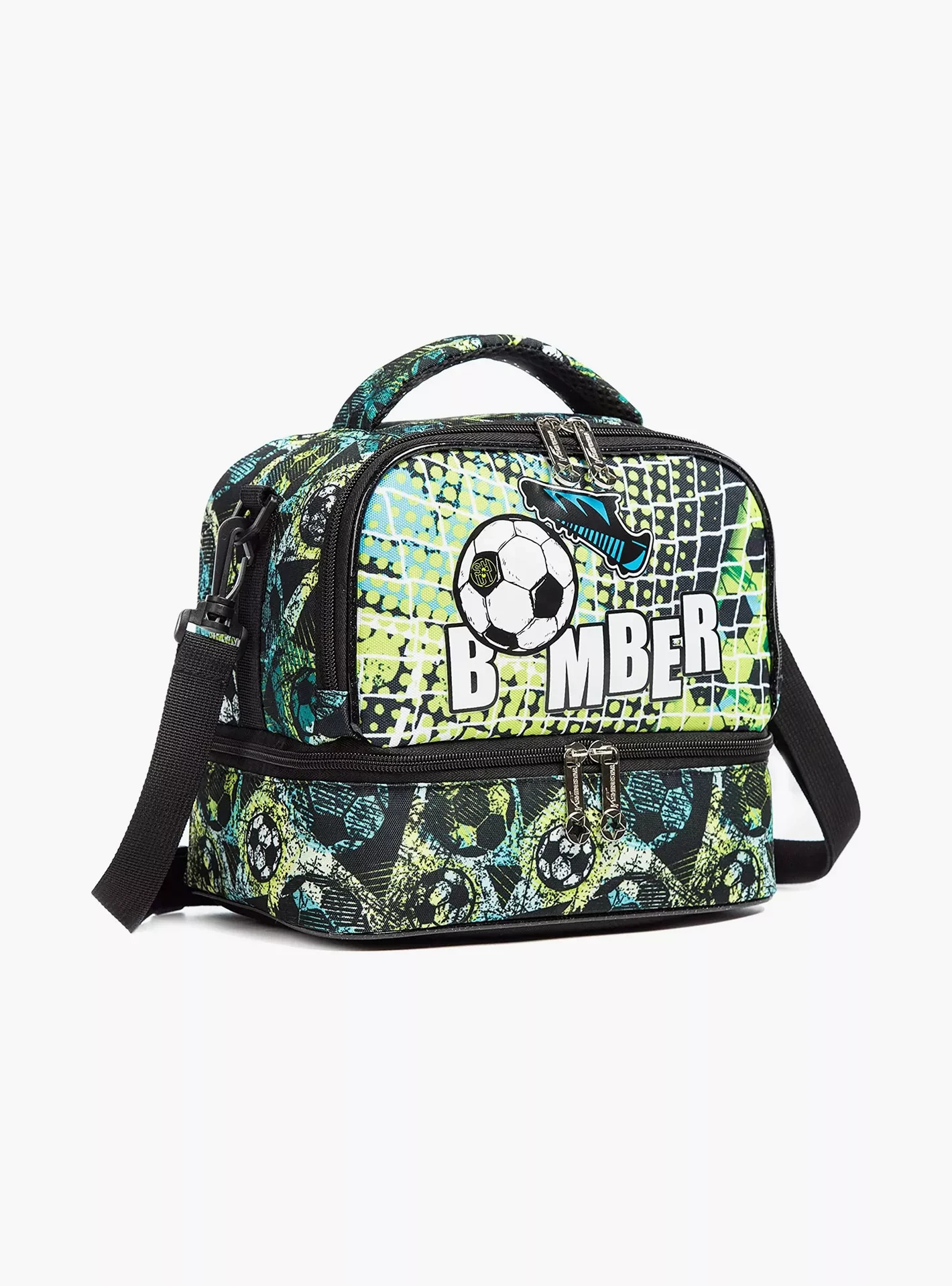 Kids Lunch Bag Combo of 3 Football - Green