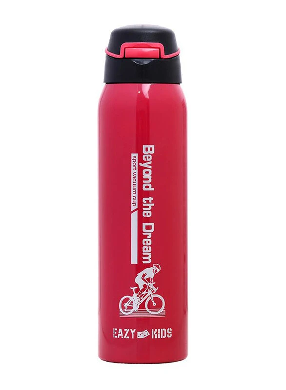 Insulated School Water Bottle with Strap – Pink Stainless Steel Flask for Kids 5