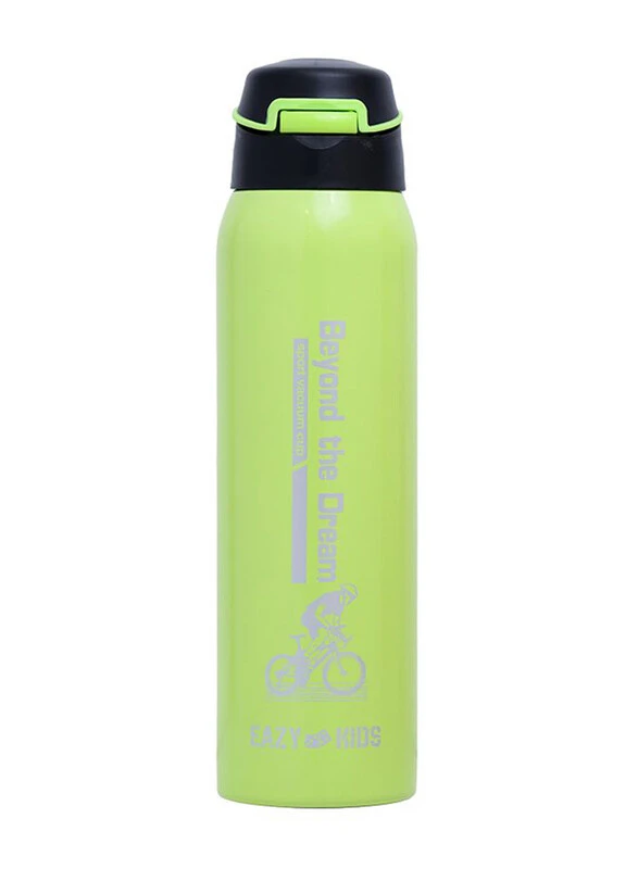 Green Insulated School Water Bottle – Stainless Steel Leak-Proof Flask with Stra