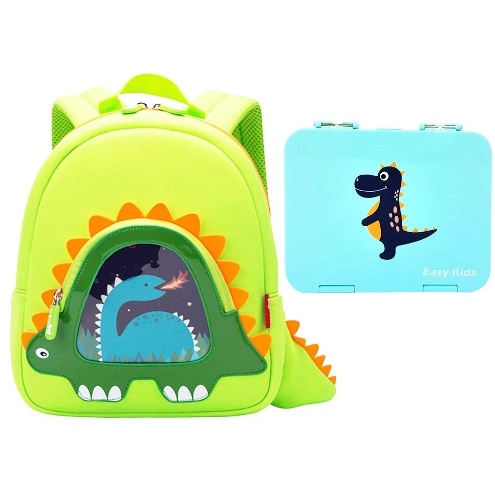 Steg aurous Backpack and Bento Lunch Box - Green