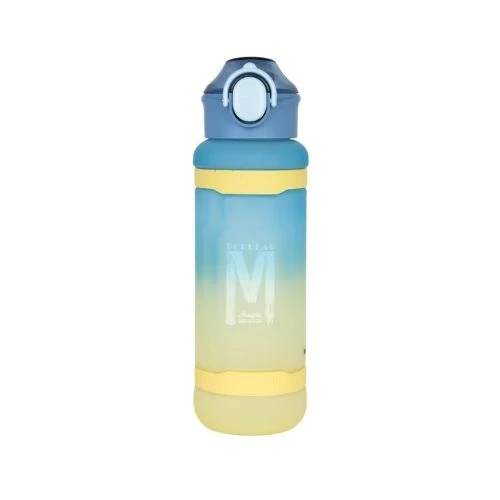 Kids Water Bottle 1000ml with Straw - Blue