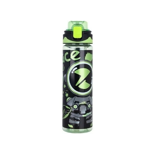 Kids Water Bottle 700ml with Straw - Black