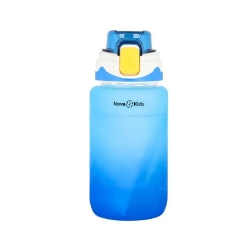 Blue Kids Water Bottle 550ml with Straw by Nova