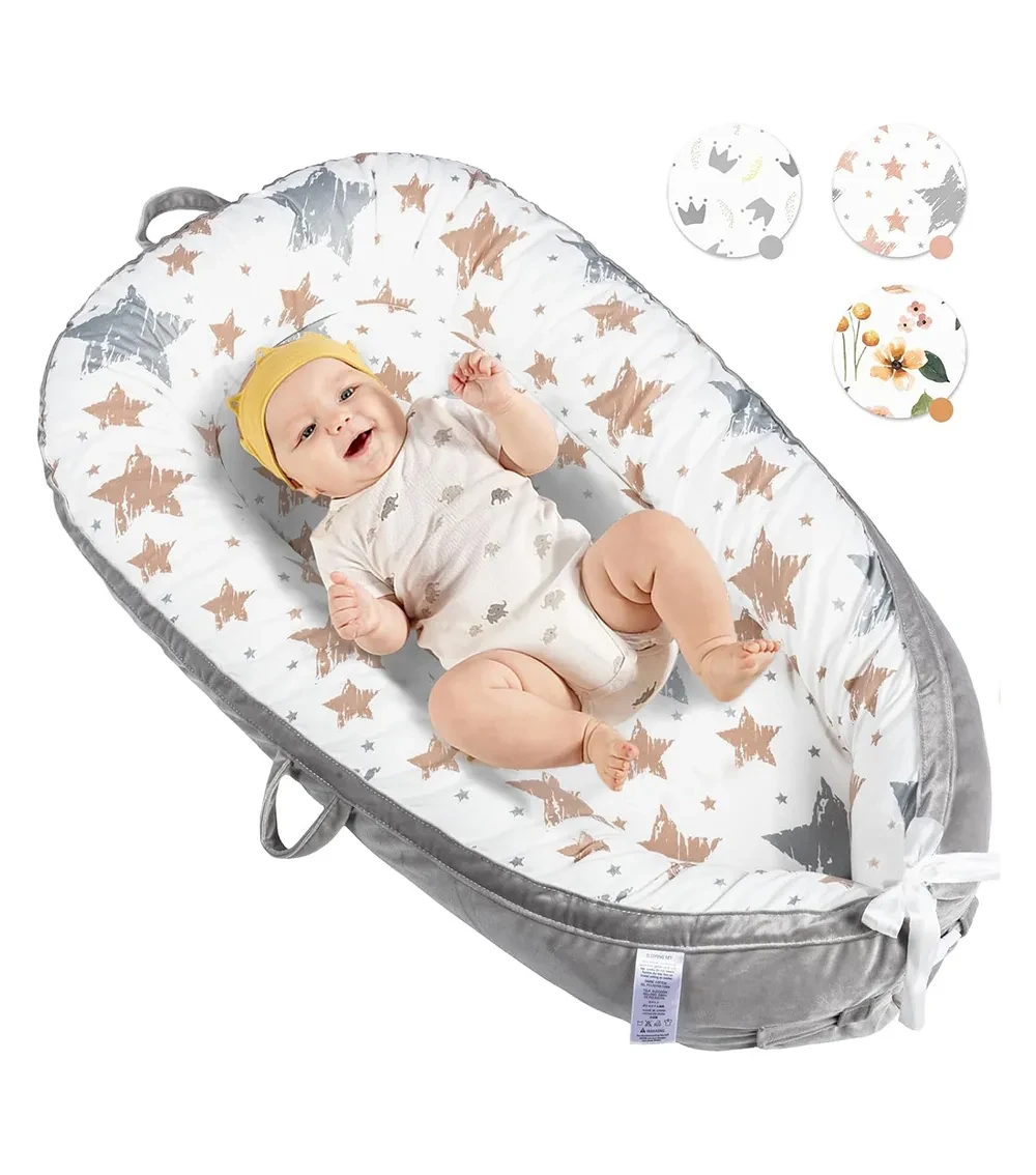 Fiberfill Lounger Bed w/Feeding Pillow - Galaxy