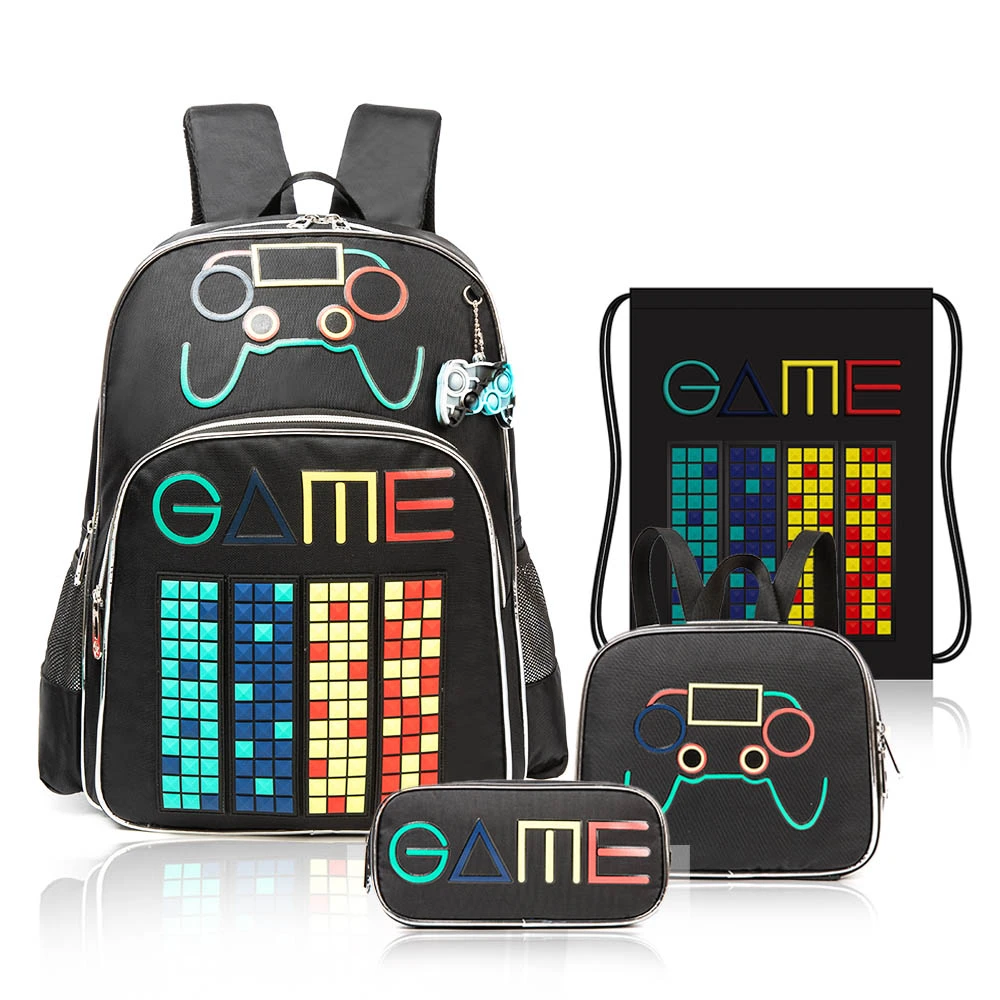 17 Inch Set of 4 School Bag with Lunch Bag