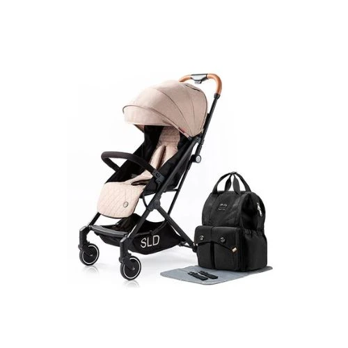 SLD Stroller wt Elite Diaper Bag Bundle - Khaki