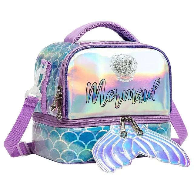 Dual Compartment Lunch Bag Mermaid - Purple