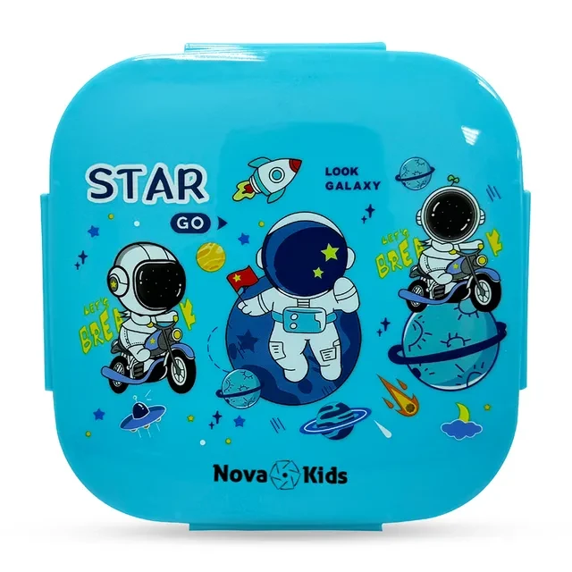 Square 1000ml Bento Lunch Box - Galaxy Blue
