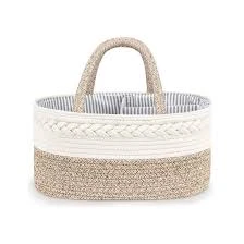 Cotton Rope Diaper Caddy - Ivory