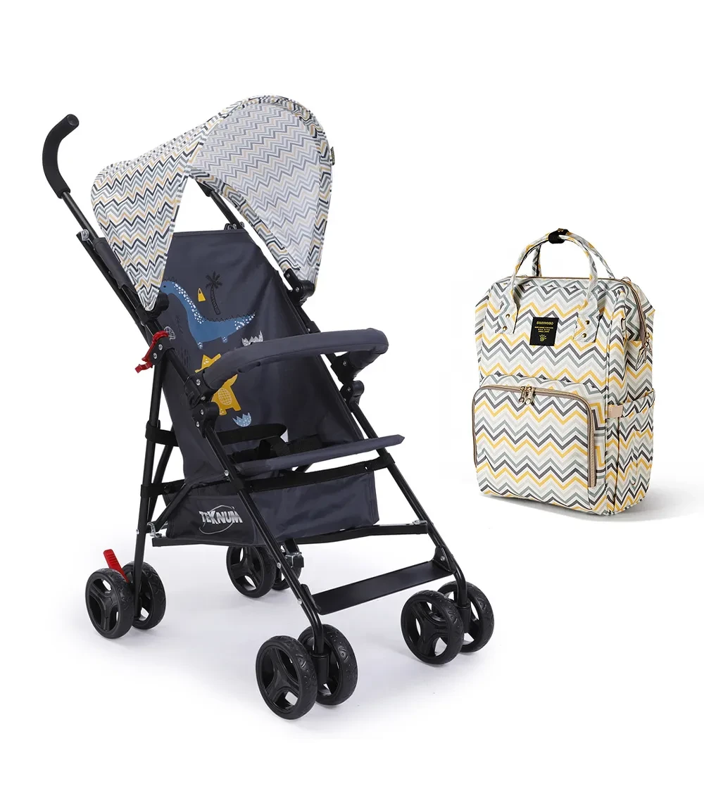 Eco Stroller & Bag Combo - Yellow wave