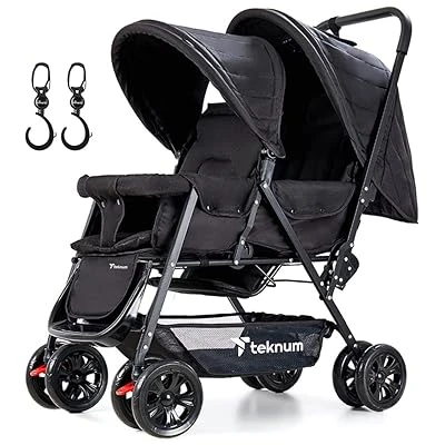 Double Baby Stroller - Black