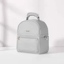 Insulated Lunch Bag wt Thermos Box - Grey
