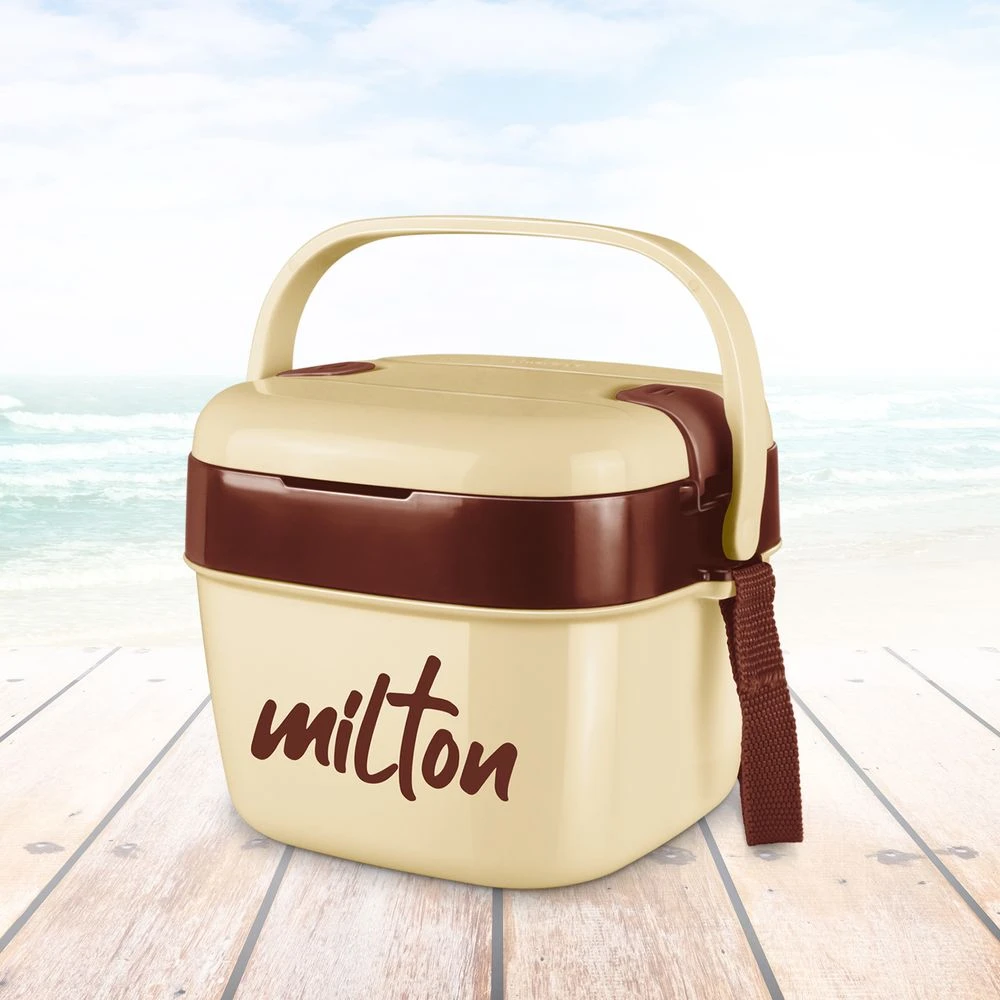 Cubic Compact Stainless Steel Lunch Box – 1100ml, Ivory