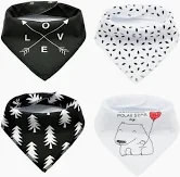 Bandana Drool Bibs Set of 4 - LOVE