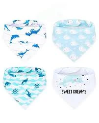 Bandana Drool Bibs Set of 4 - Pirates