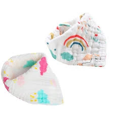 Muslin Bandana Bibs - Set of 2 - Unicorn