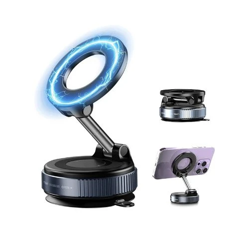 Magnetic Wireless Car Charger with Fast Charging, Strong Magnetic Hold, 360° Rot