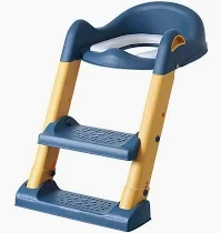 Kids Step Stool Foldable Potty Trainer Seat - Blue