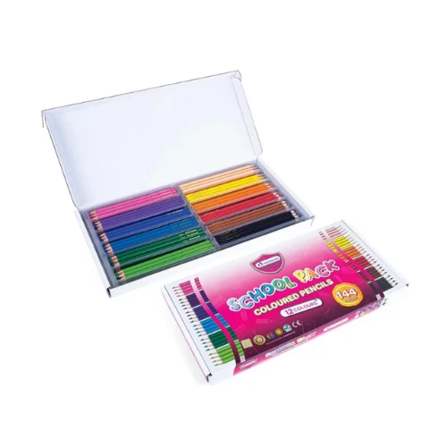 Master Art Colored pencils, 12 colors, School Pack model, 12 pencils per color (