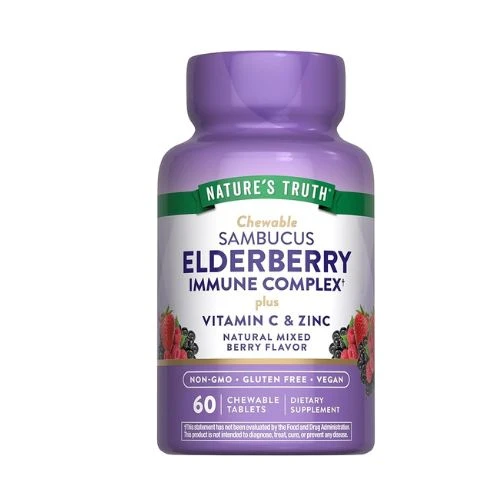 Nature's Truth Elderberry Immune Complex | 60 Chewable Tablets