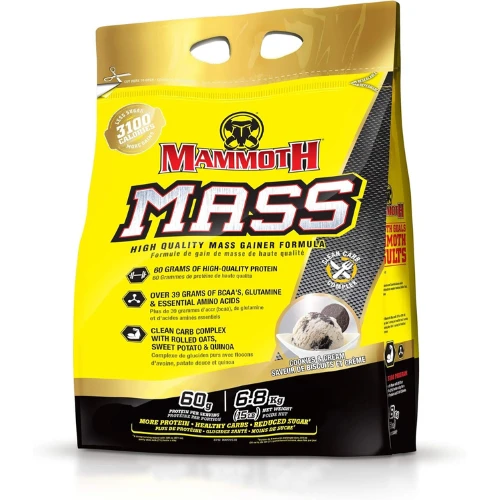 Mammoth, High Quality Mass Gainer Formula, Cookies and Cream, 15 lb,