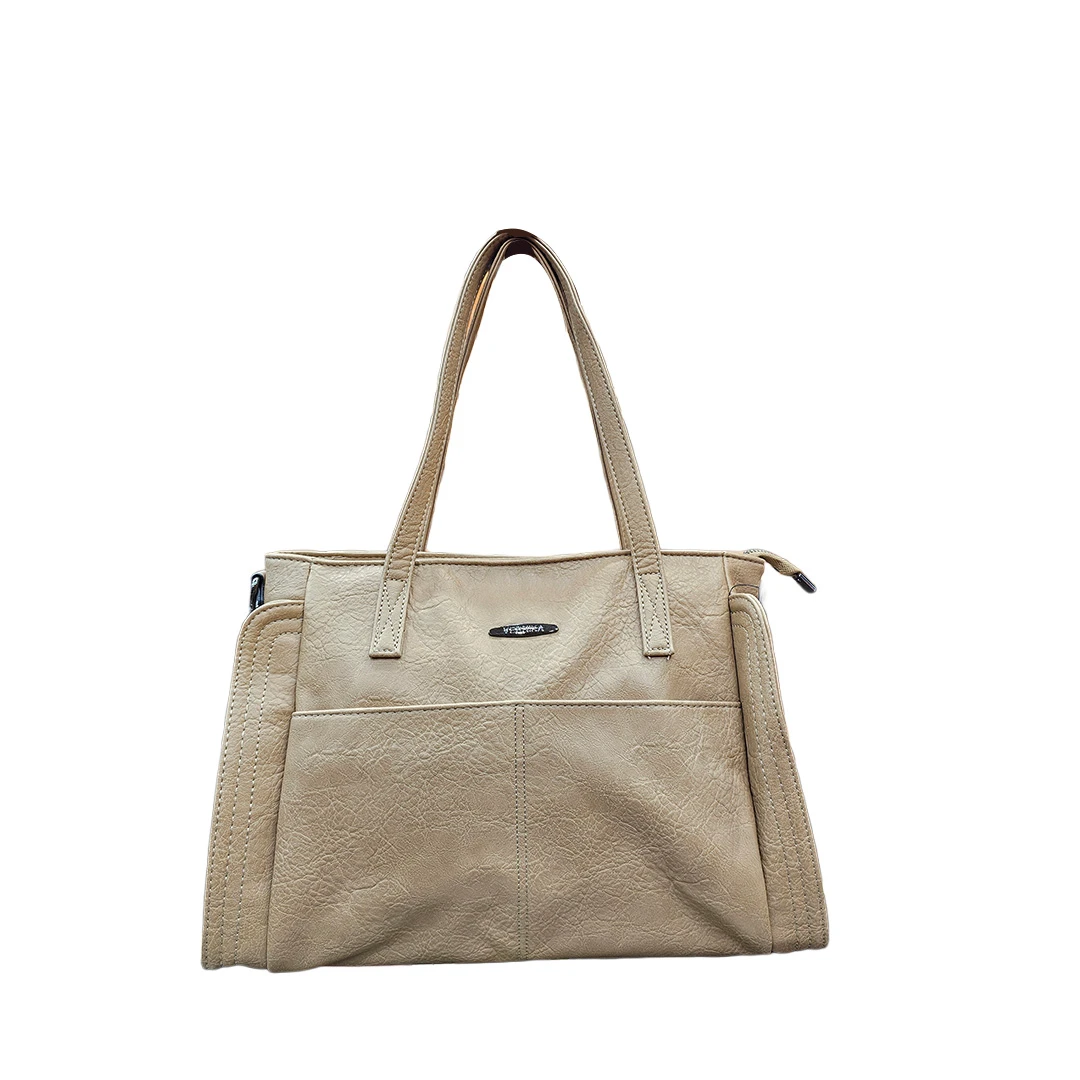 Chrisbella Soft Everyday Shoulder Bag – Classic Beige