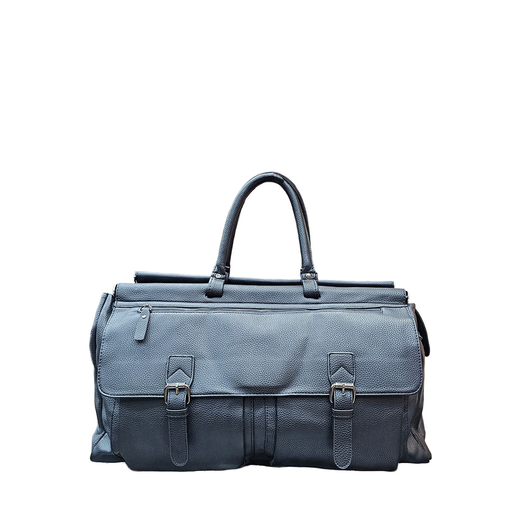 Chrisbella Structured Travel Duffel Bag – Dark Navy
