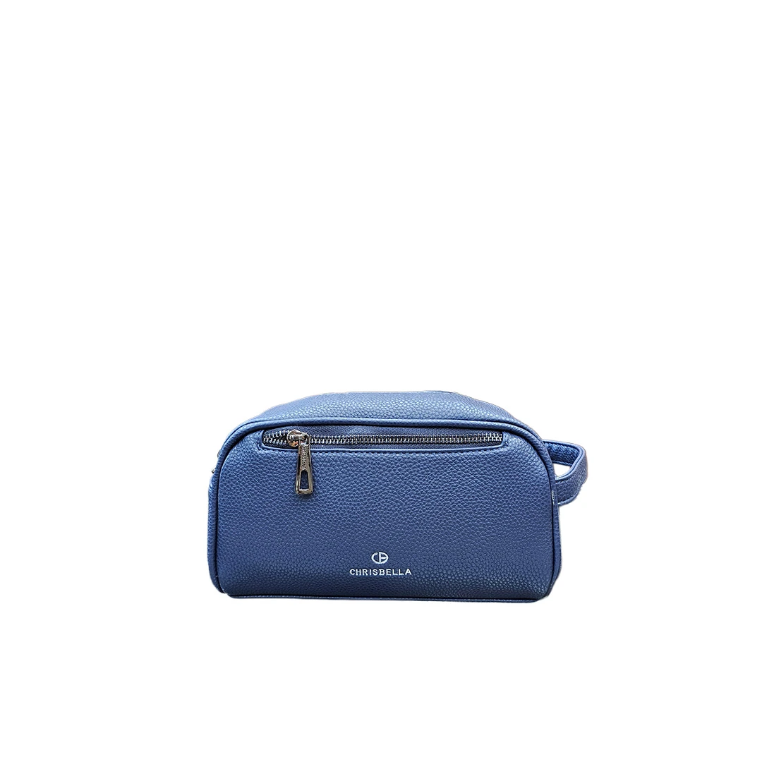 Chrisbella Compact PU Leather Sling Pouch – Sky Blue