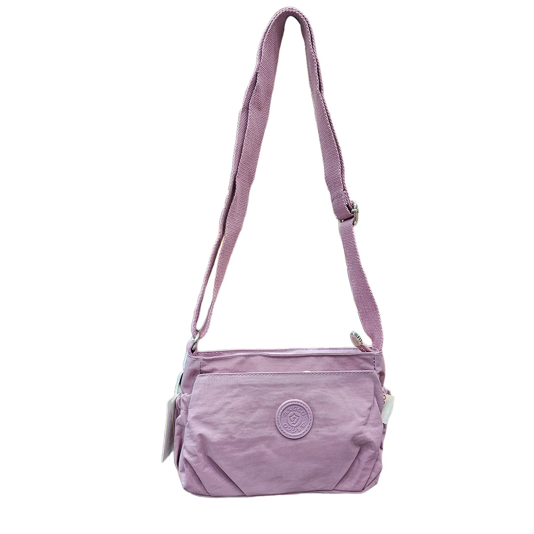 Light Mauve Nylon Crossbody Sling Bag – Everyday Lightweight Carry
