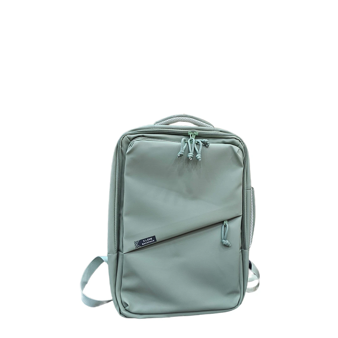 Sage Green Slim Tech Backpack – Minimalist Urban Design