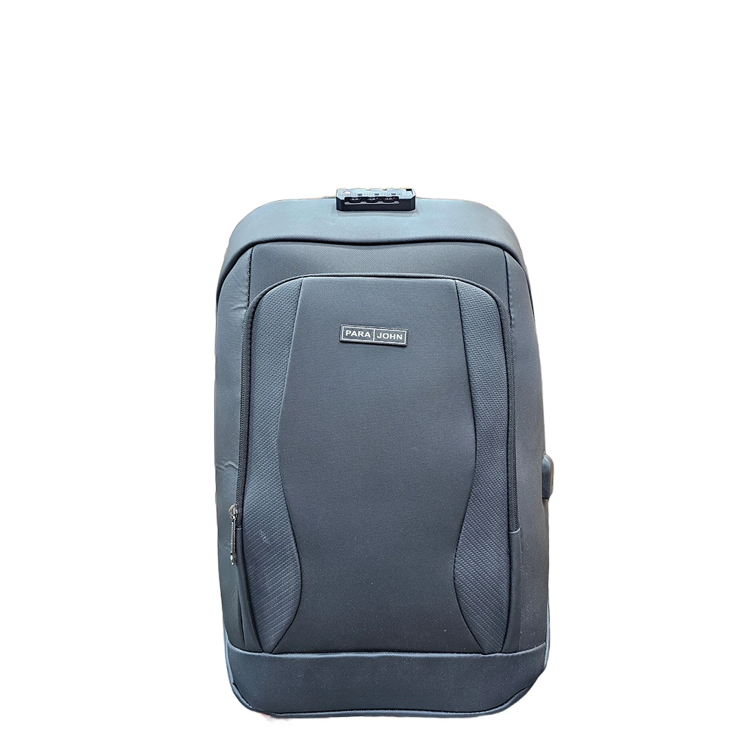 Para John Anti-Theft Tech Backpack – Black Smart Lock Laptop Bag