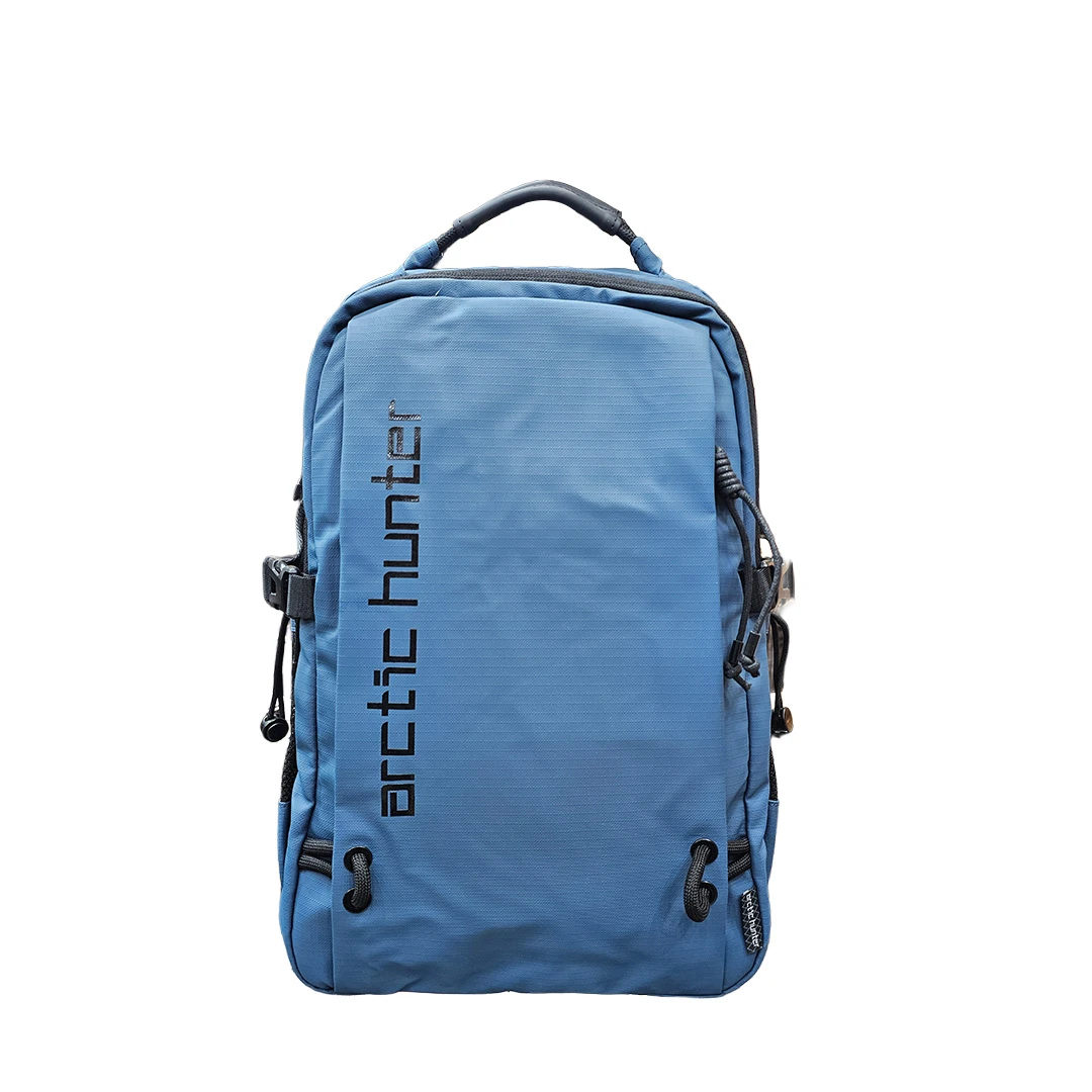 Arctic Hunter Sky Blue Tech Travel Backpack – USB Charging Laptop Bag
