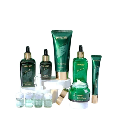 DR RASHEL Green Tea Purify Balancing Skin Care Set 10pcs Facial Care Kit