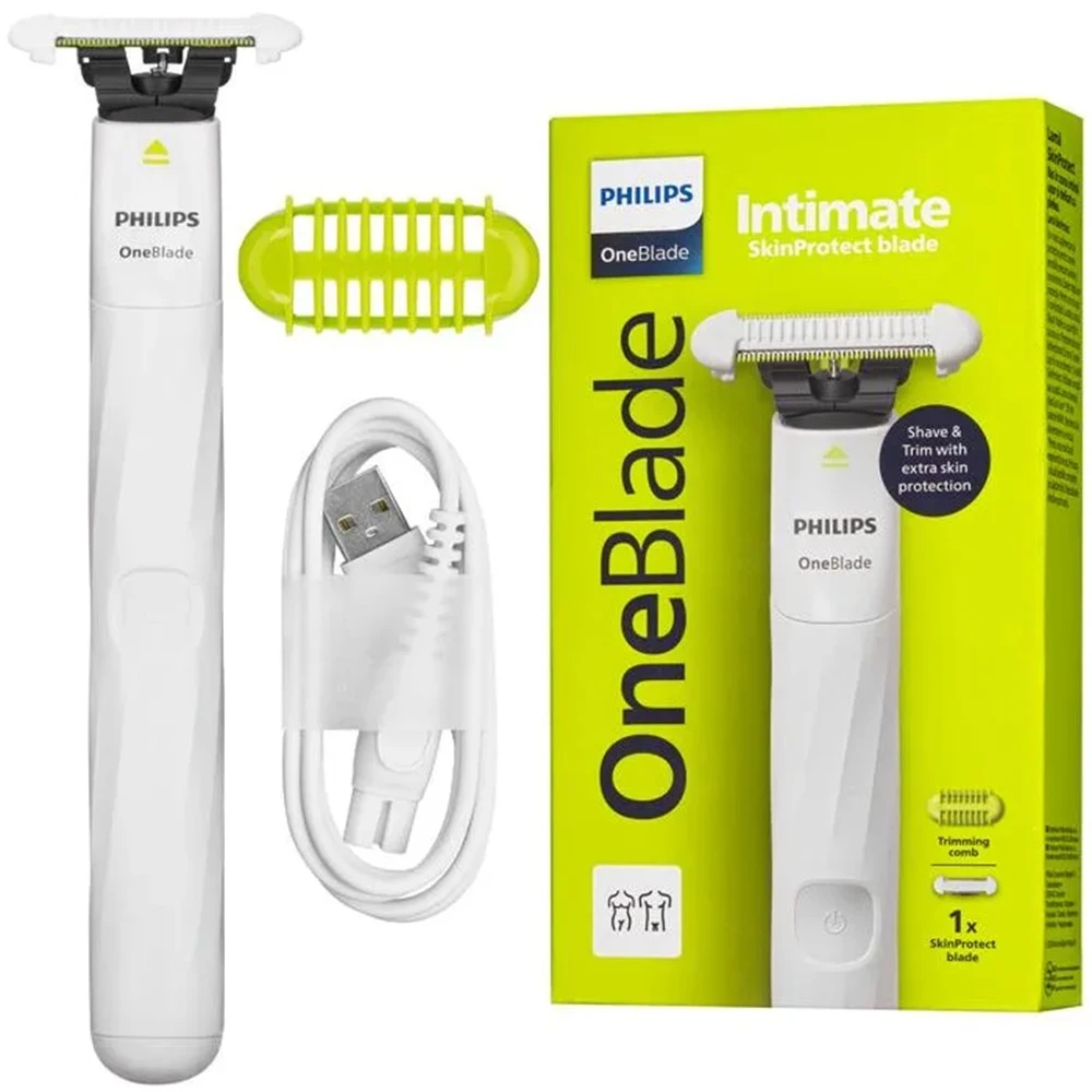 Philips OneBlade Intimate Trimmer with SkinProtect Blade – Body Groomer
