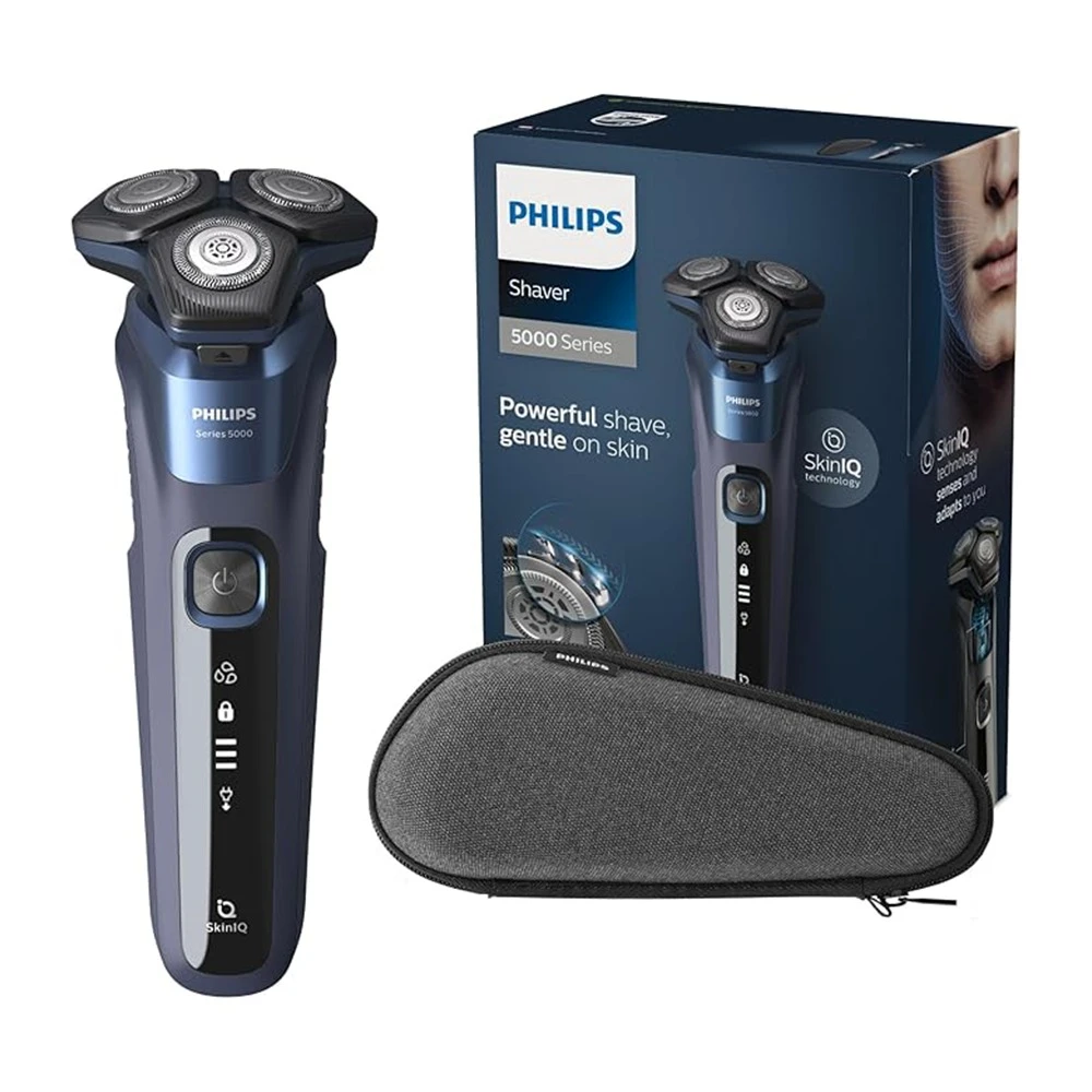 Philips Series 5000 Electric Shaver – SkinIQ Smart Sensor with Travel Case