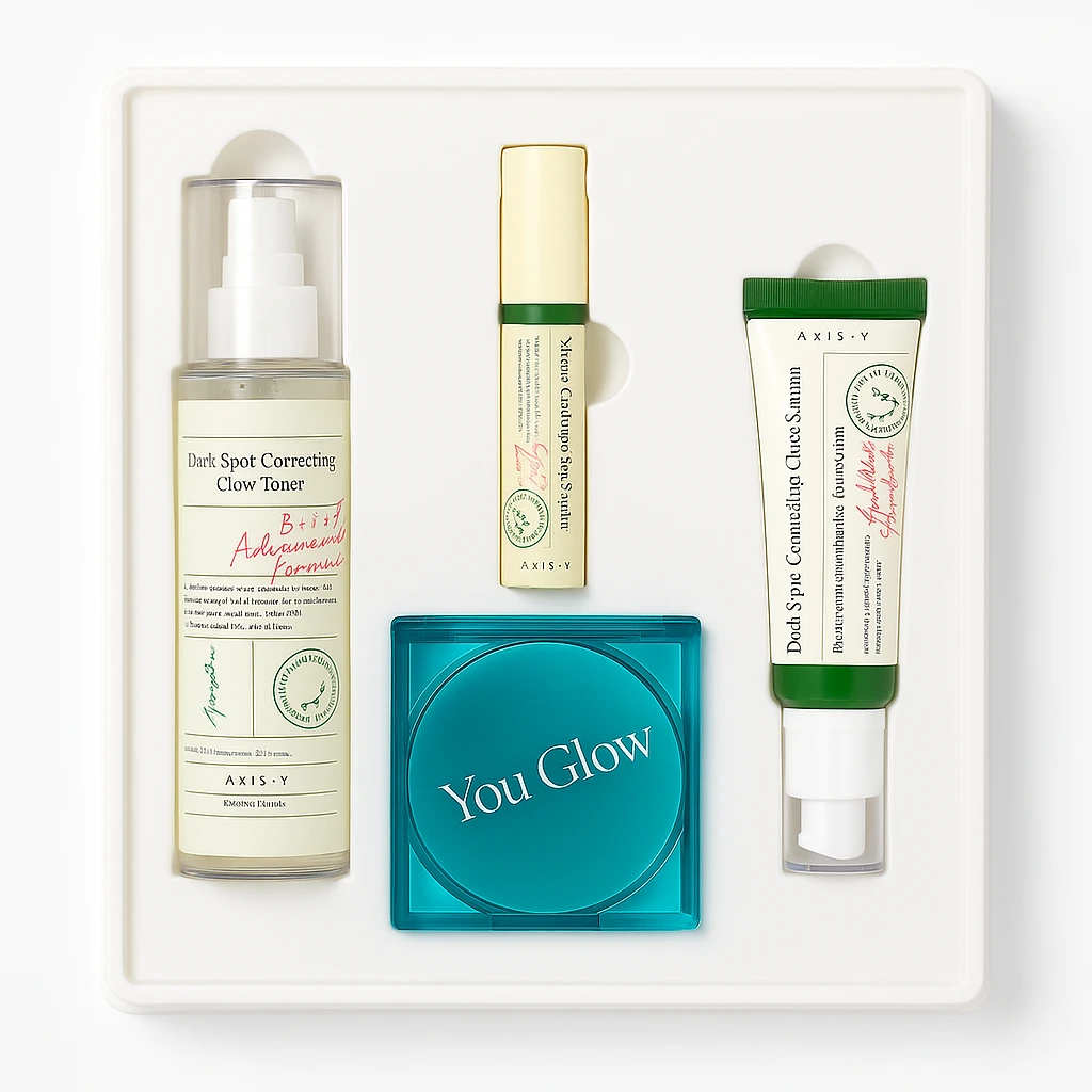 AXIS-Y You Glow Skincare Set – 4 Step Brightening Kit for Radiant Skin
